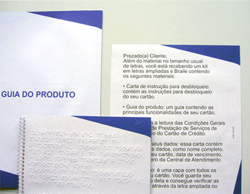 impressos com dados variáveis em Braille